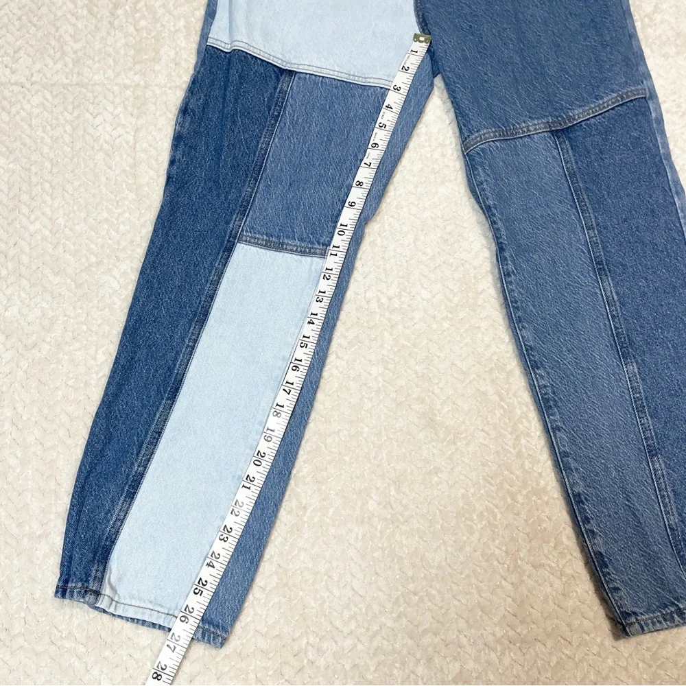 PacSun Patchwork High Waisted Straight Leg Jeans women’s size‎ 28